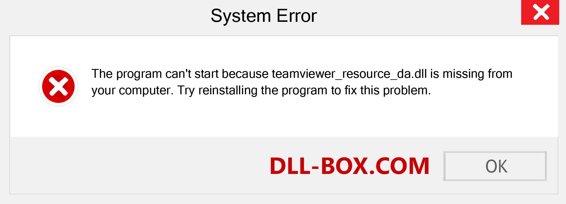  teamviewer_resource_da.dll file is missing?. Download for Windows 7, 8, 10 - Fix  teamviewer_resource_da dll Missing Error on Windows, photos, images